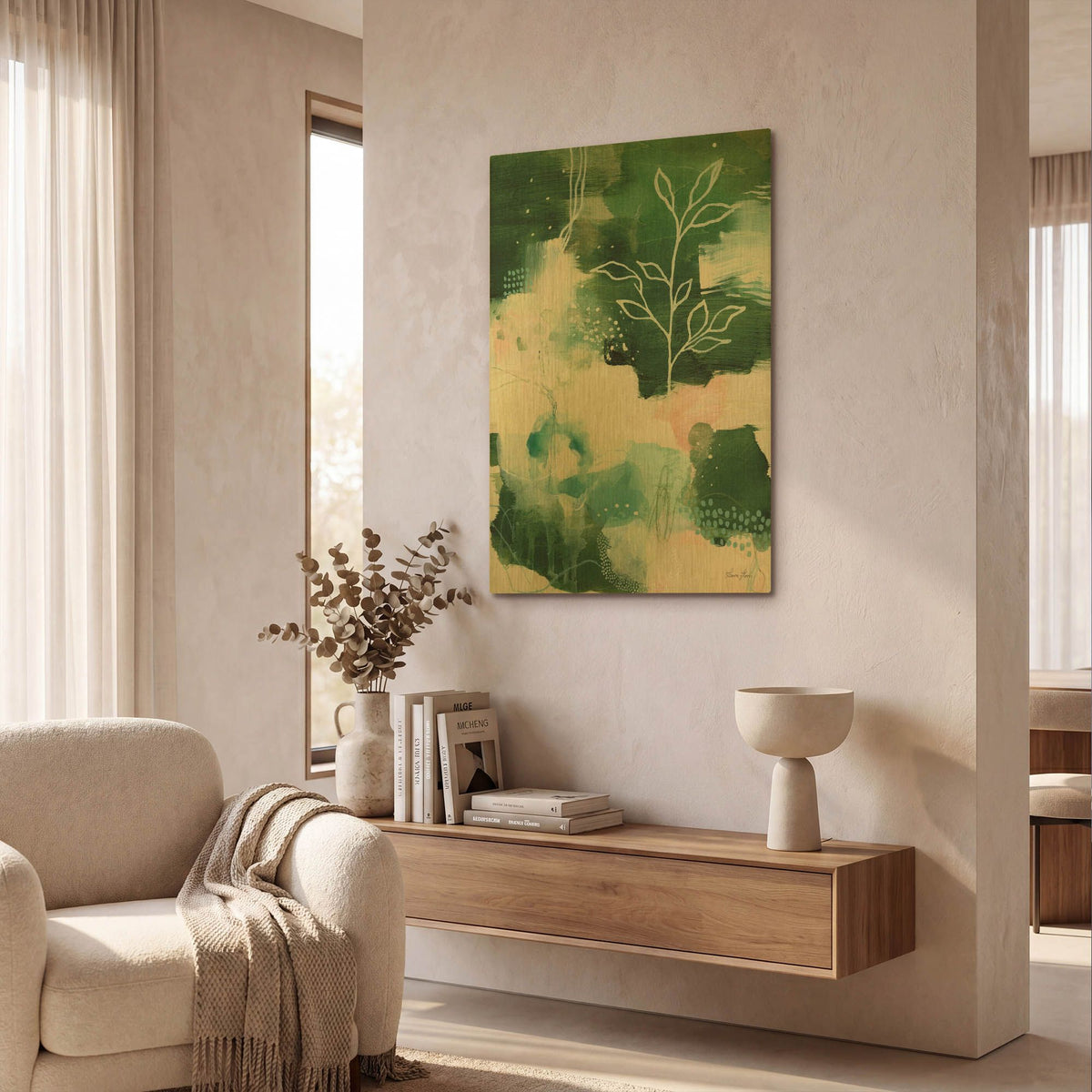 'Nature Story II' By Laura Horn Gold Metal Wall Art