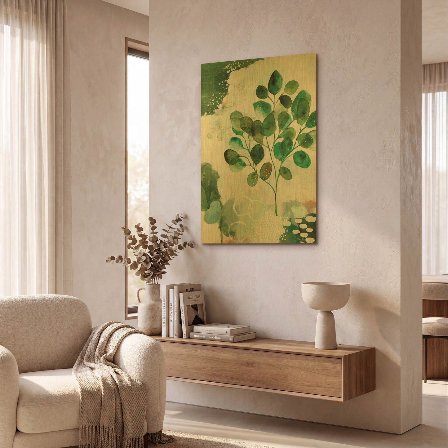 'Nature Story III' By Laura Horn Gold Metal Wall Art