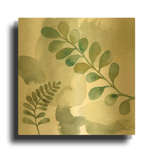 'Wood Land Walk III' By Laura Horn Gold Metal Wall Art
