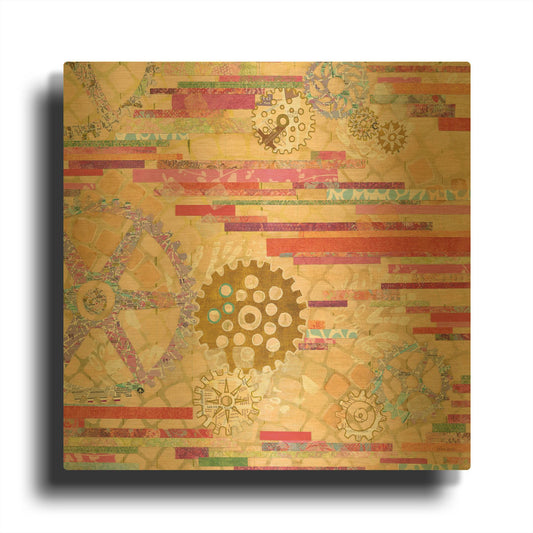 'EU Timetable II' By Kathy Ferguson Gold Metal Wall Art