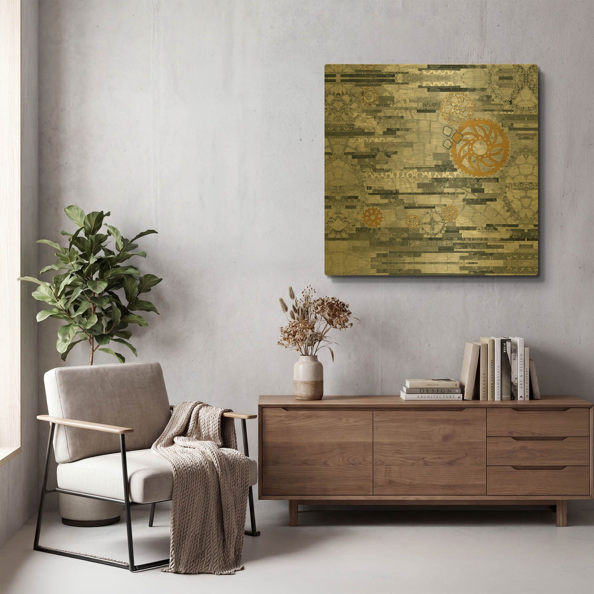 'EU Timetable I BW' By Kathy Ferguson Gold Metal Wall Art