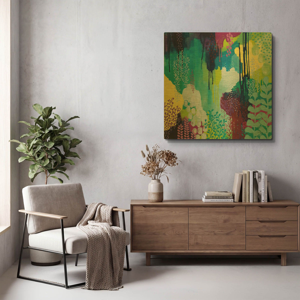 'Jewel Forest I' By Kathy Ferguson Gold Metal Wall Art
