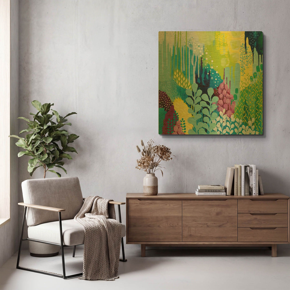 'Jewel Forest II' By Kathy Ferguson Gold Metal Wall Art