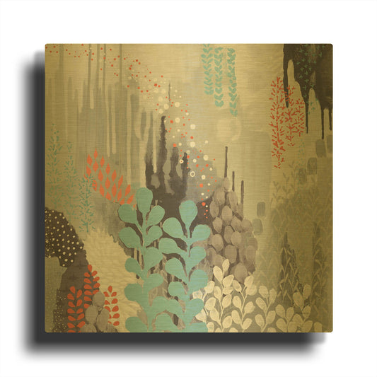 'Gray Forest II' By Kathy Ferguson Gold Metal Wall Art