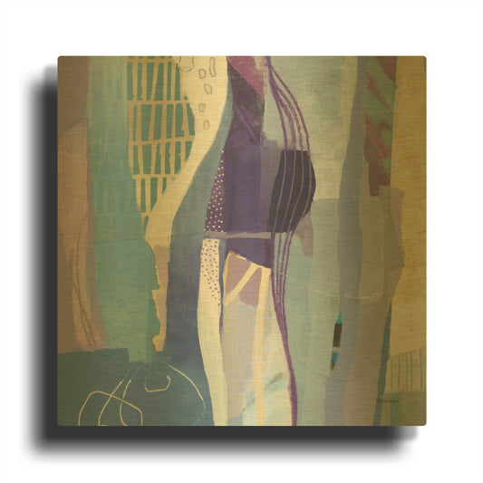 'Abstract Layers I' By Kathy Ferguson Gold Metal Wall Art