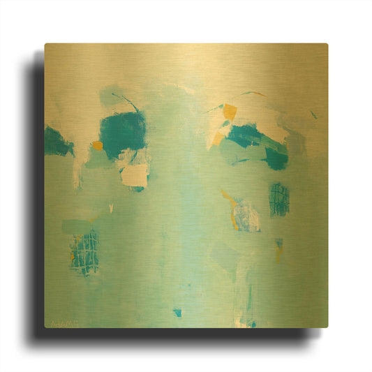 'Splash' By Phyllis Adams Gold Metal Wall Art