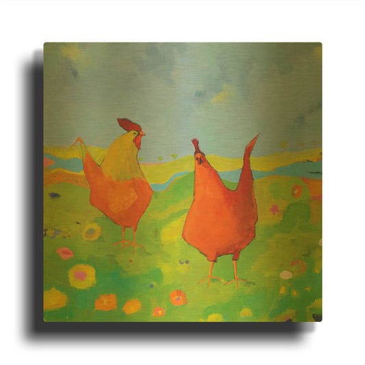 'Spring has Sprung' By Phyllis Adams Gold Metal Wall Art