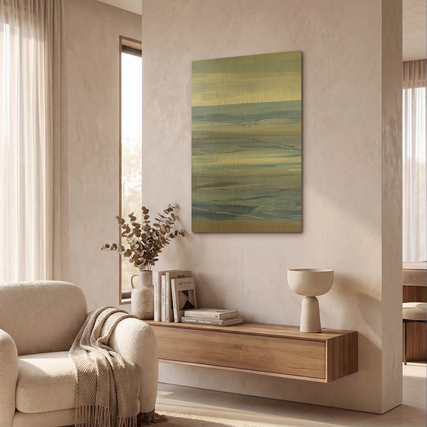 'Summer Morning II' By Jo Maye Gold Metal Wall Art