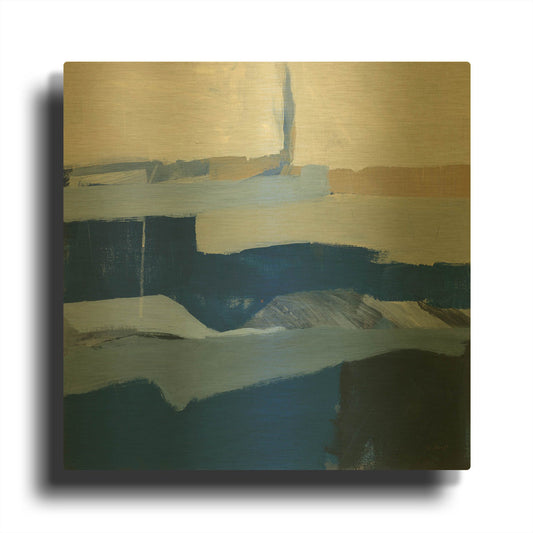 'Crisp Day' By Jo Maye Gold Metal Wall Art