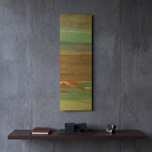 'Layers III' By Jo Maye Gold Metal Wall Art