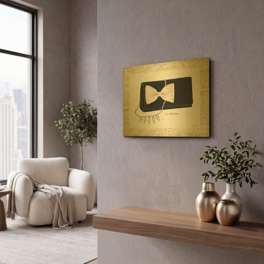 'From Emilys Closet III' By Emily Adams Gold Metal Wall Art