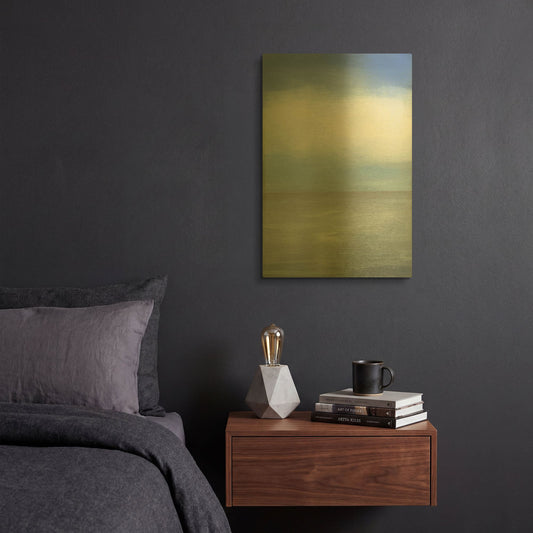 'Seascape II' By Jo Maye Gold Metal Wall Art