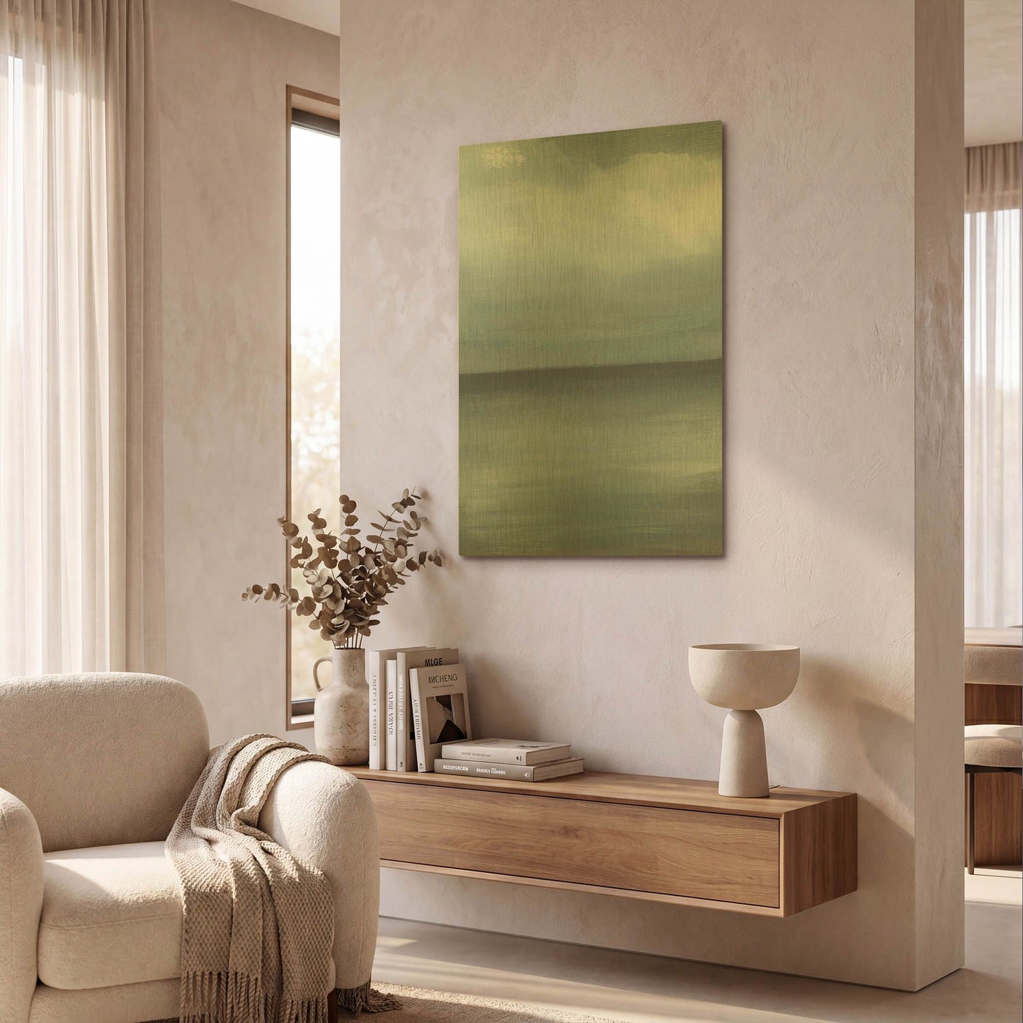 'Seascape III' By Jo Maye Gold Metal Wall Art