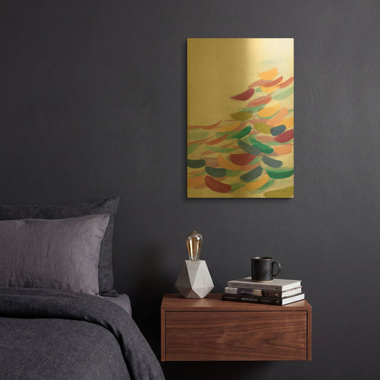 'Drift Pastel' By Jo Maye Gold Metal Wall Art