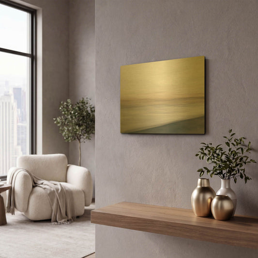 'Waves Move Me I' By Nathan Larson Gold Metal Wall Art