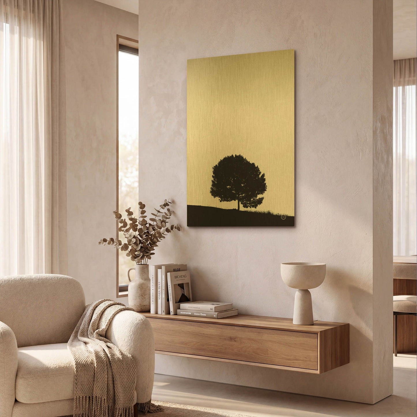 'Lone Tree Hill' By Nathan Larson Gold Metal Wall Art