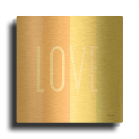 'Love Rainbow' By Ann Kelle Gold Metal Wall Art