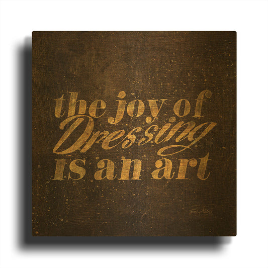 'Shoe Fetish Quotes V Dark' By Emily Adams Gold Metal Wall Art