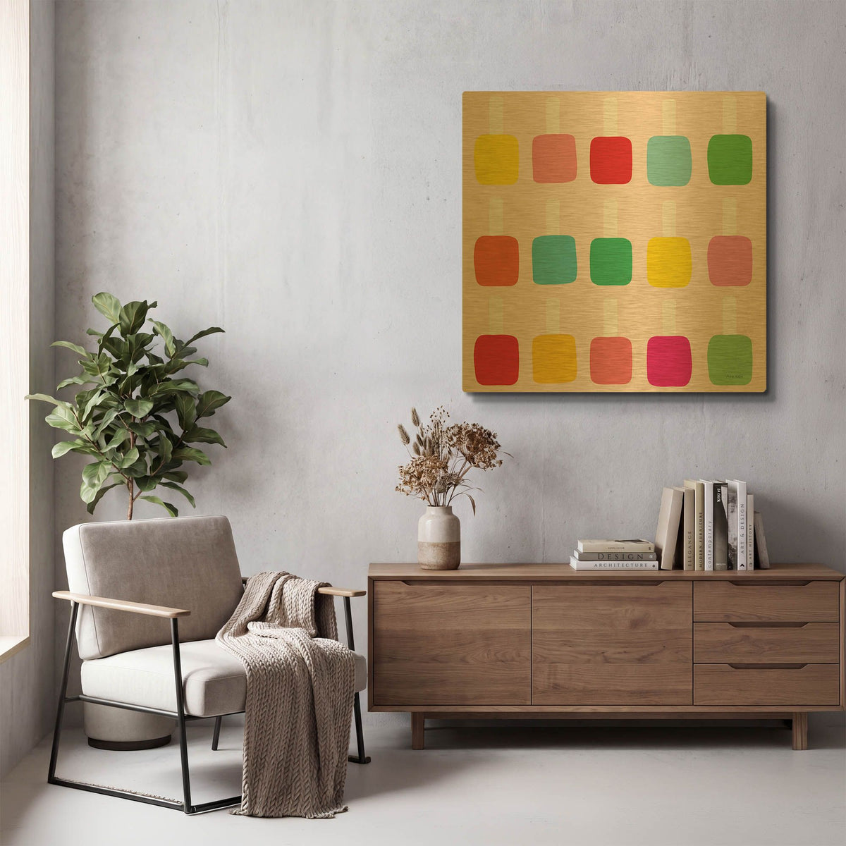 'Nail Polish Fun' By Ann Kelle Gold Metal Wall Art
