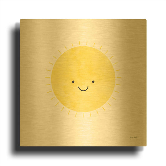 'Sunny Smile Days' By Ann Kelle Gold Metal Wall Art