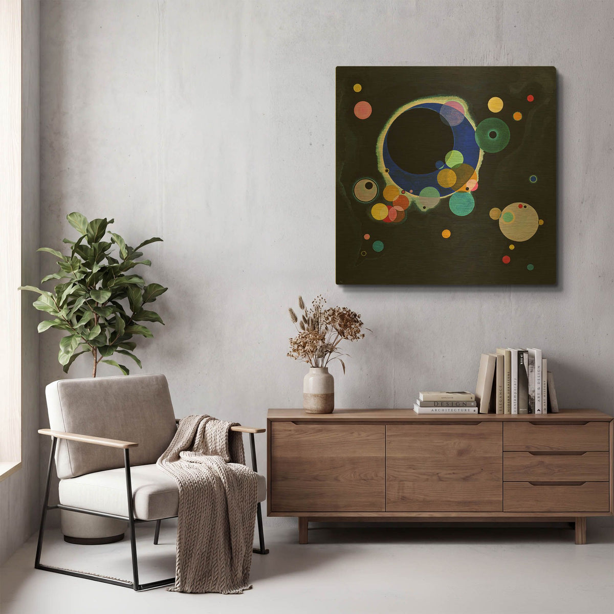 'Several Circles' By Wassily Kandinsky Gold Metal Wall Art