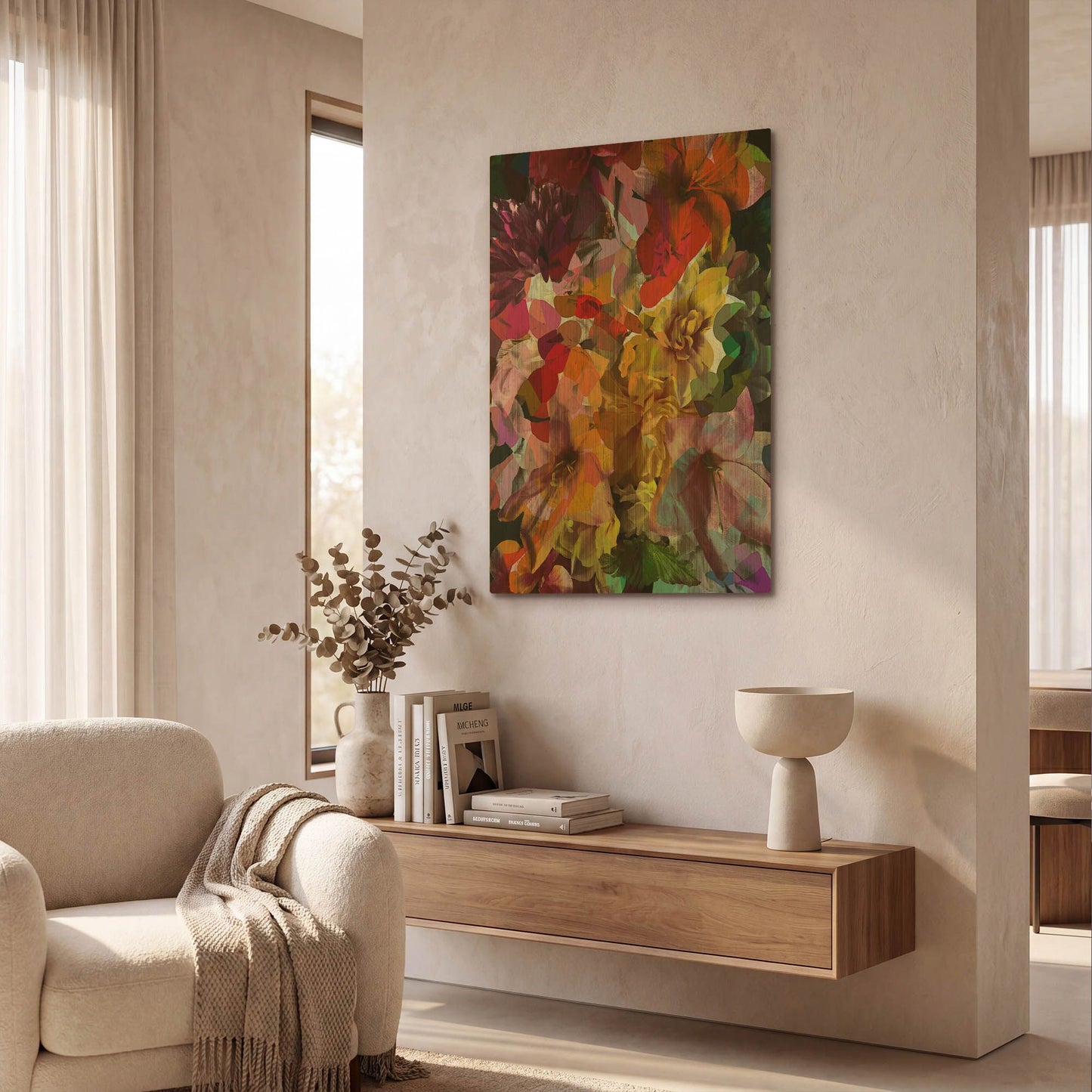 'Abstract Floral' By Shandra Smith Gold Metal Wall Art