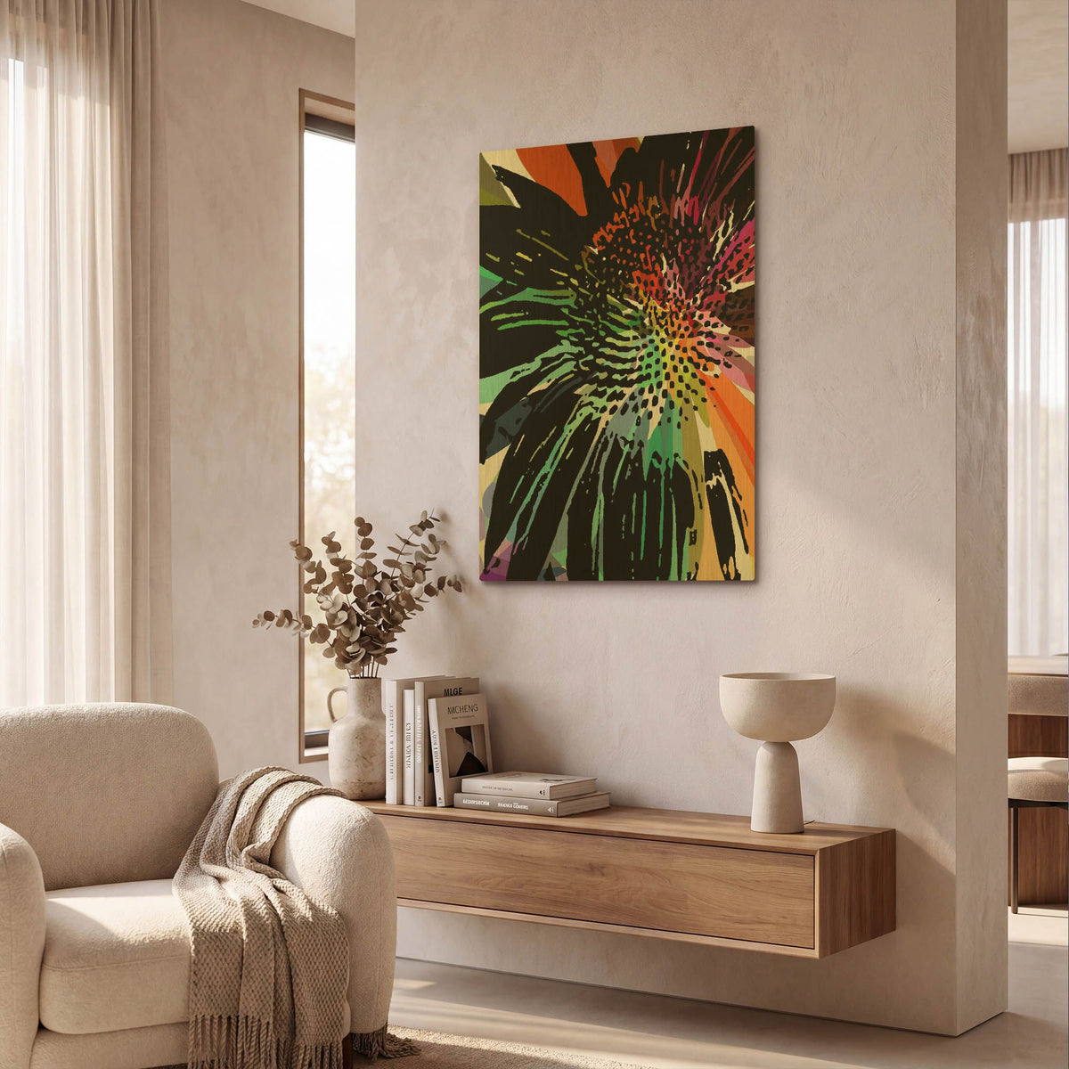 'Flower 25' By Shandra Smith Gold Metal Wall Art