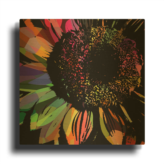 'Flower 30' By Shandra Smith Gold Metal Wall Art