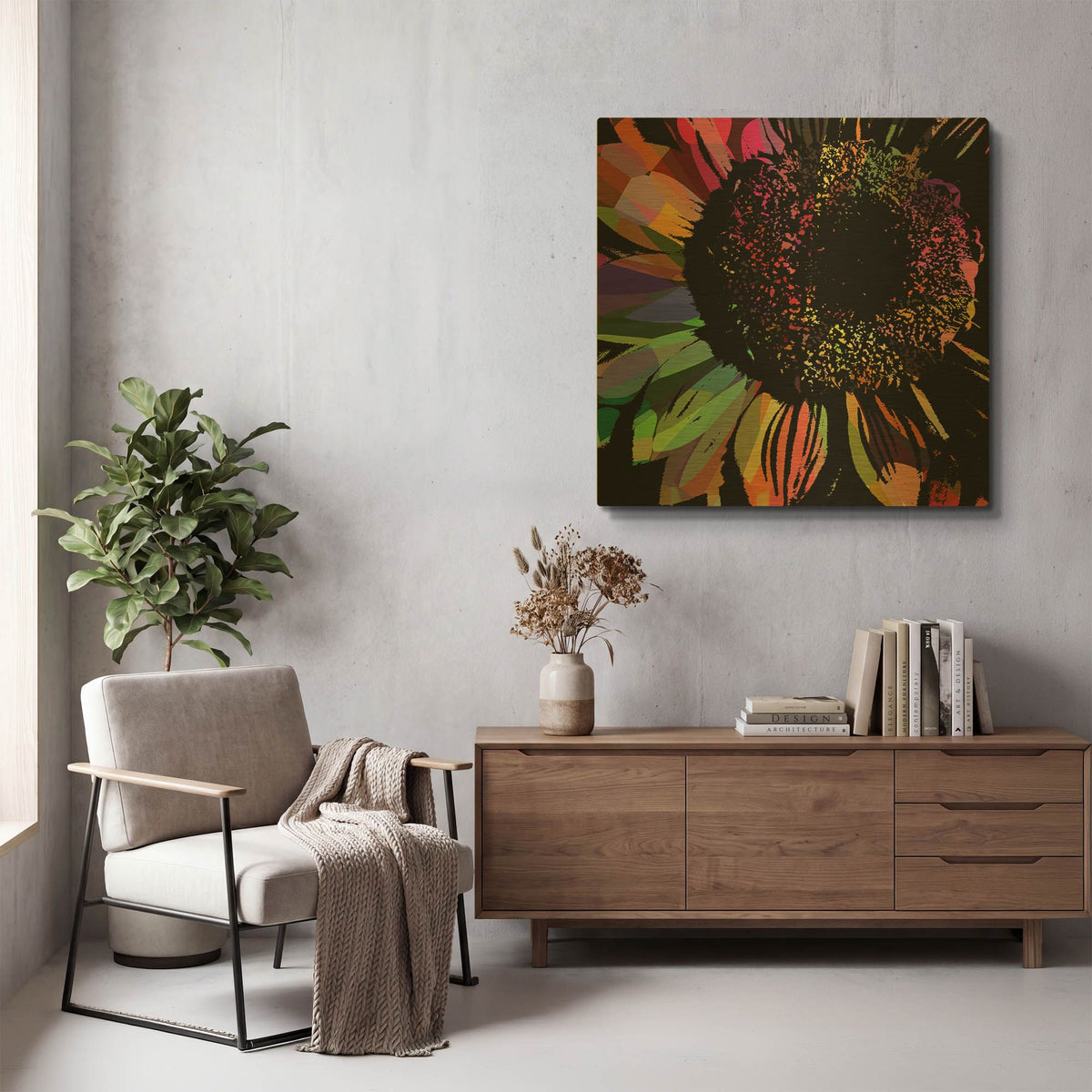 'Flower 30' By Shandra Smith Gold Metal Wall Art