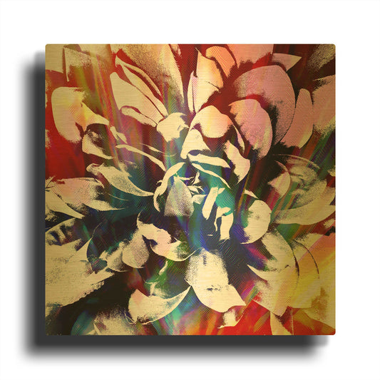 'Flower Power' By Shandra Smith Gold Metal Wall Art