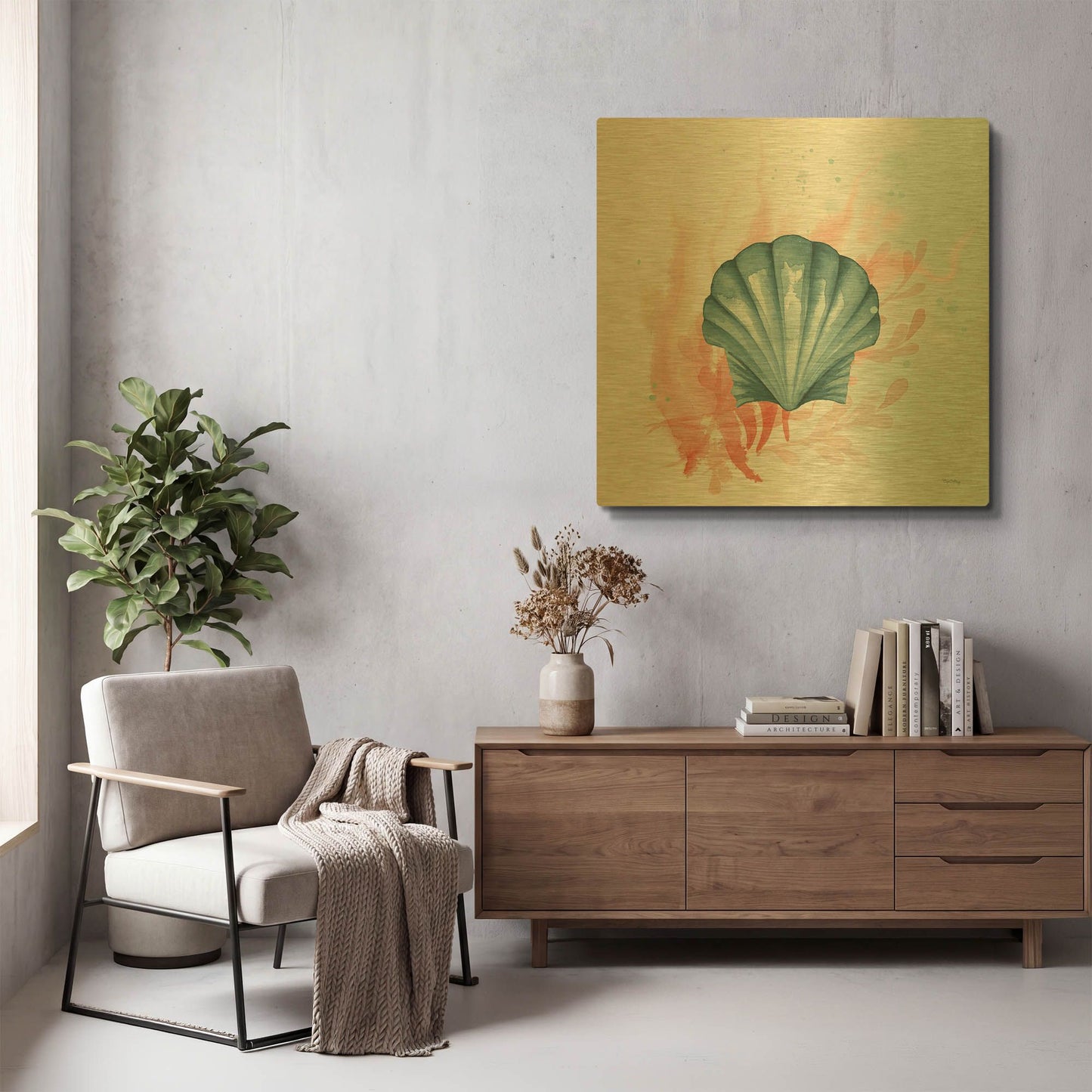 'Splash II' By Elyse DeNeige Gold Metal Wall Art