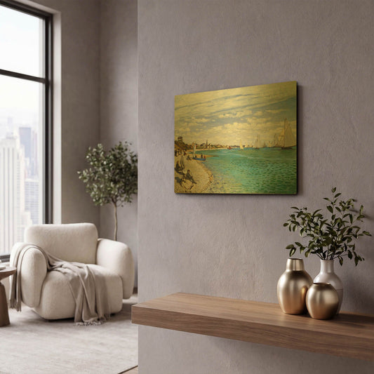 'Regatta at Sainte-Adresse' By Claude Monet Gold Metal Wall Art