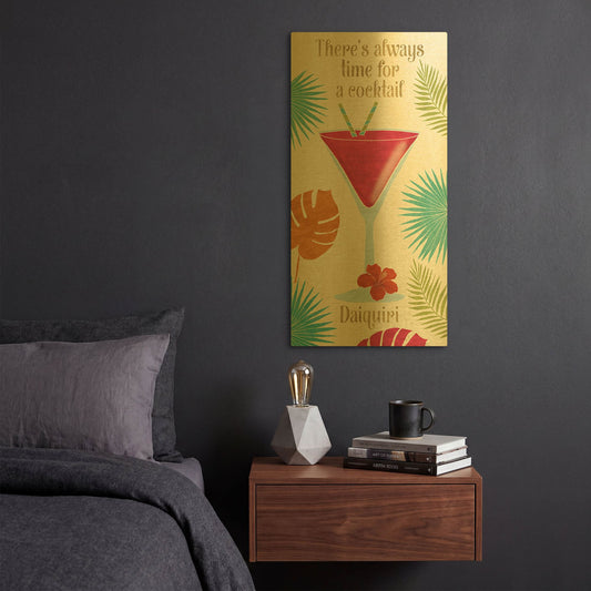 'Exotic Breeze XIII' By Veronique Charron Gold Metal Wall Art