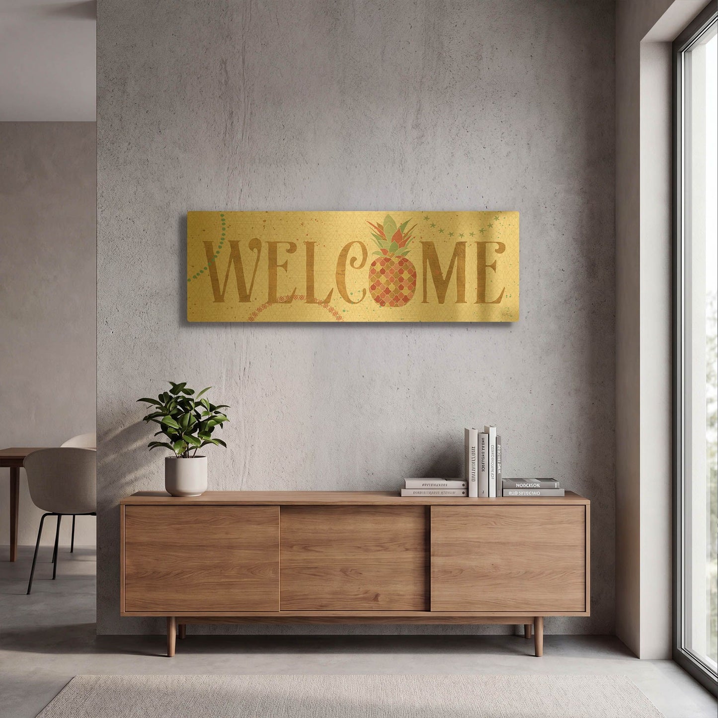 'Gulf Stream III' By Veronique Charron Gold Metal Wall Art