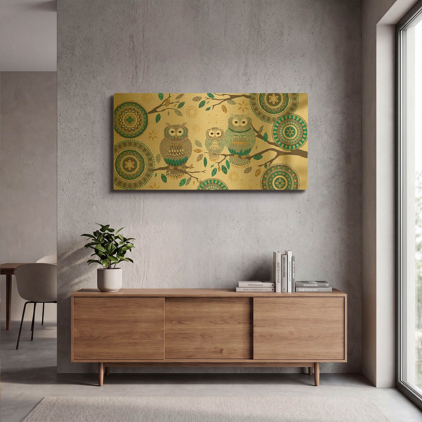 'Cool Feathers V' By Veronique Charron Gold Metal Wall Art