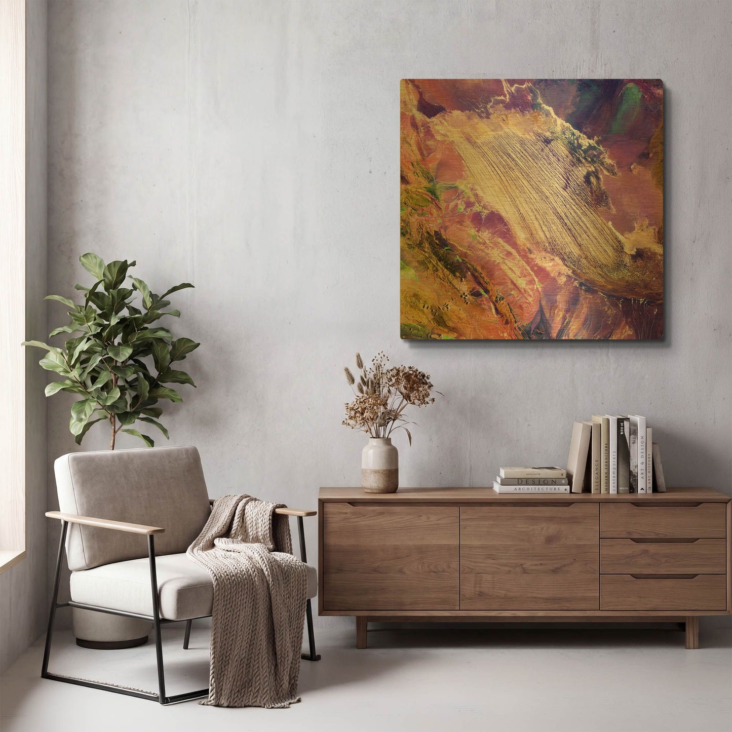 'Earth As Art Wind Power' By NASA Earth As Art Gold Metal Wall Art