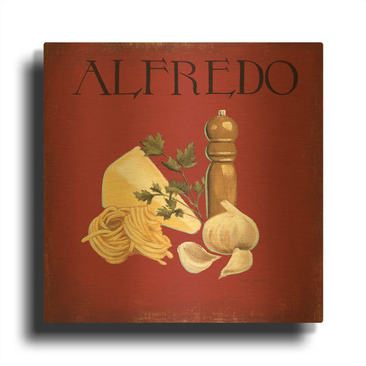 'Italian Cuisine III' By Marco Fabiano Gold Metal Wall Art