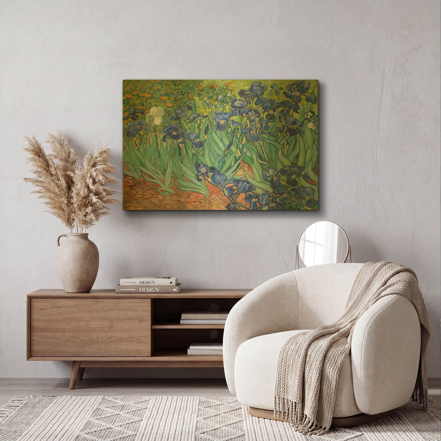 'Irises' By Vincent Van Gogh Gold Metal Wall Art