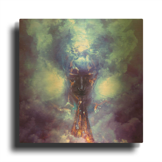 'Evaporate' By Mario Sanchez Nevado Gold Metal Wall Art