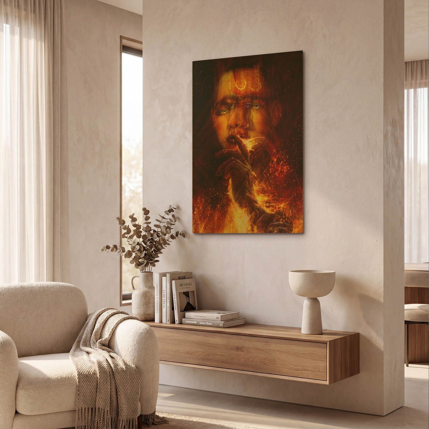'Passive Agressive Heatwave' By Mario Sanchez Nevado Gold Metal Wall Art