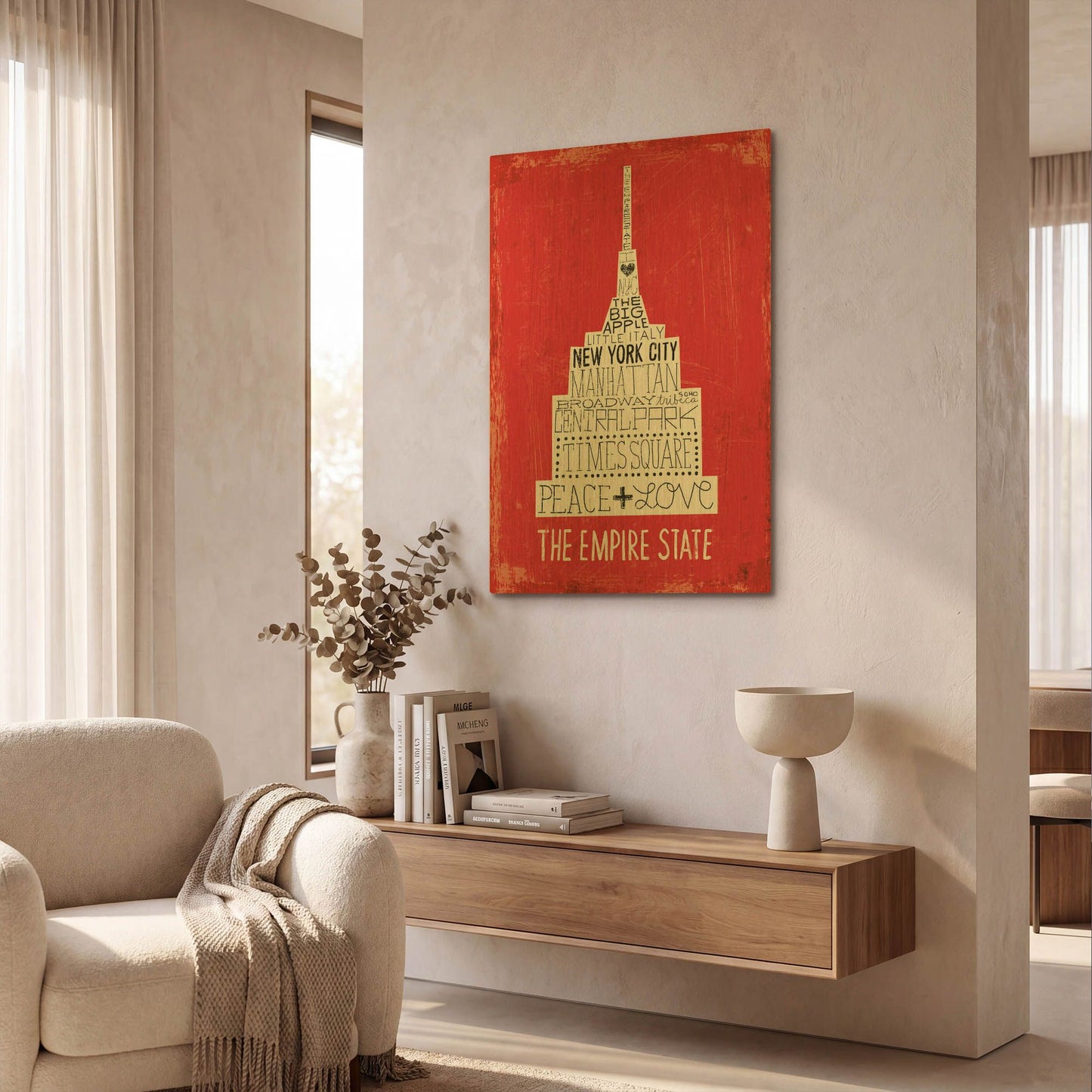 'Iconic NYC IV' By Michael Mullan Gold Metal Wall Art