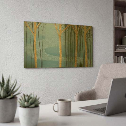 'Katonah Gold' By Kathrine Lovell Gold Metal Wall Art