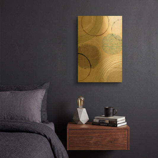 'Woven Baskets II' By Flora Kouta Gold Metal Wall Art