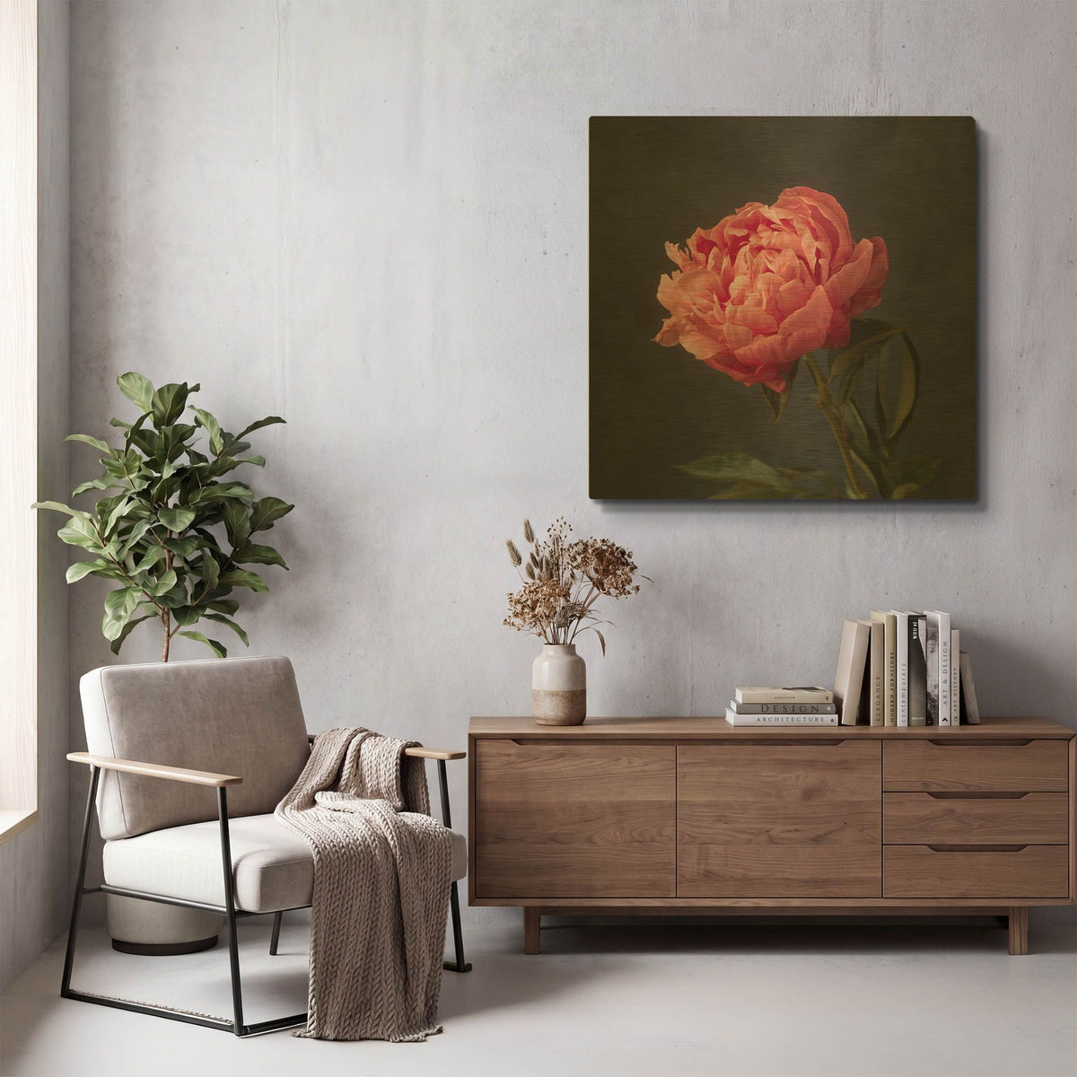 'Perfectly Pink' By Leah McLean Gold Metal Wall Art