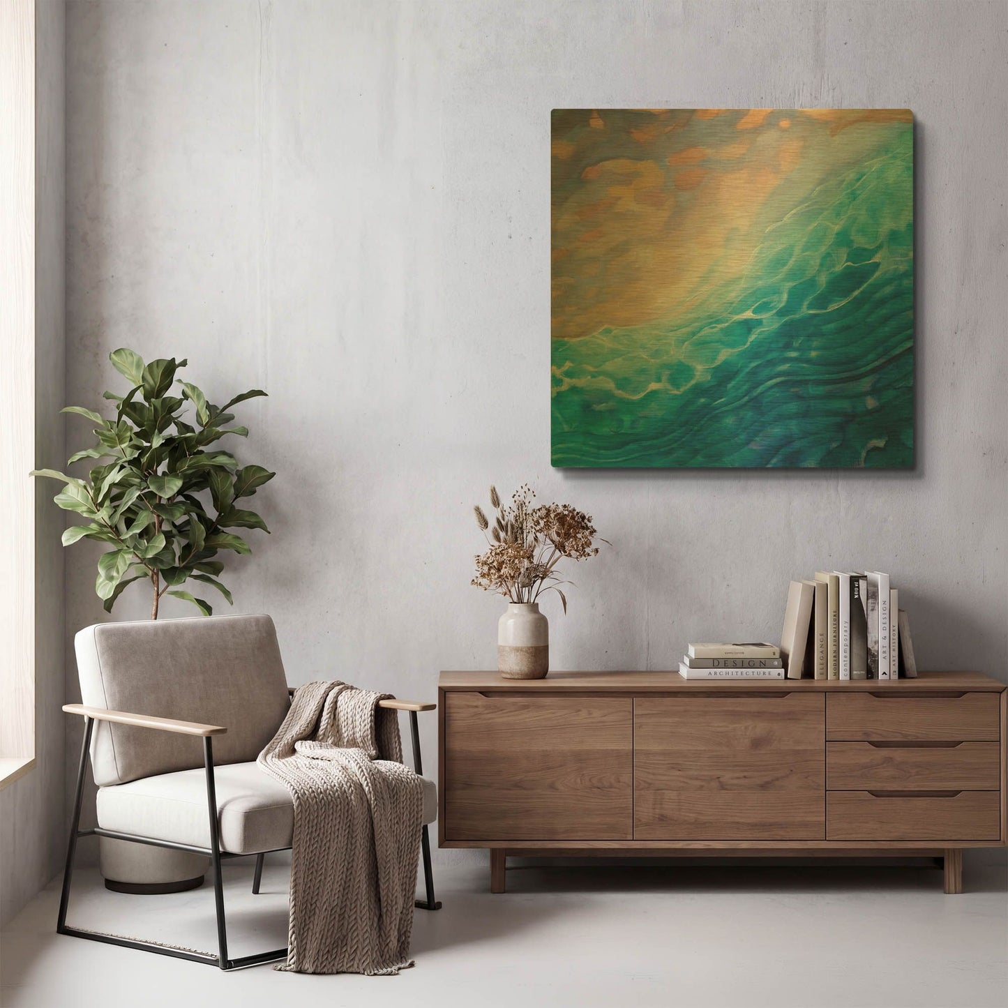 'Beachy Naples' By Louise Montillio Gold Metal Wall Art