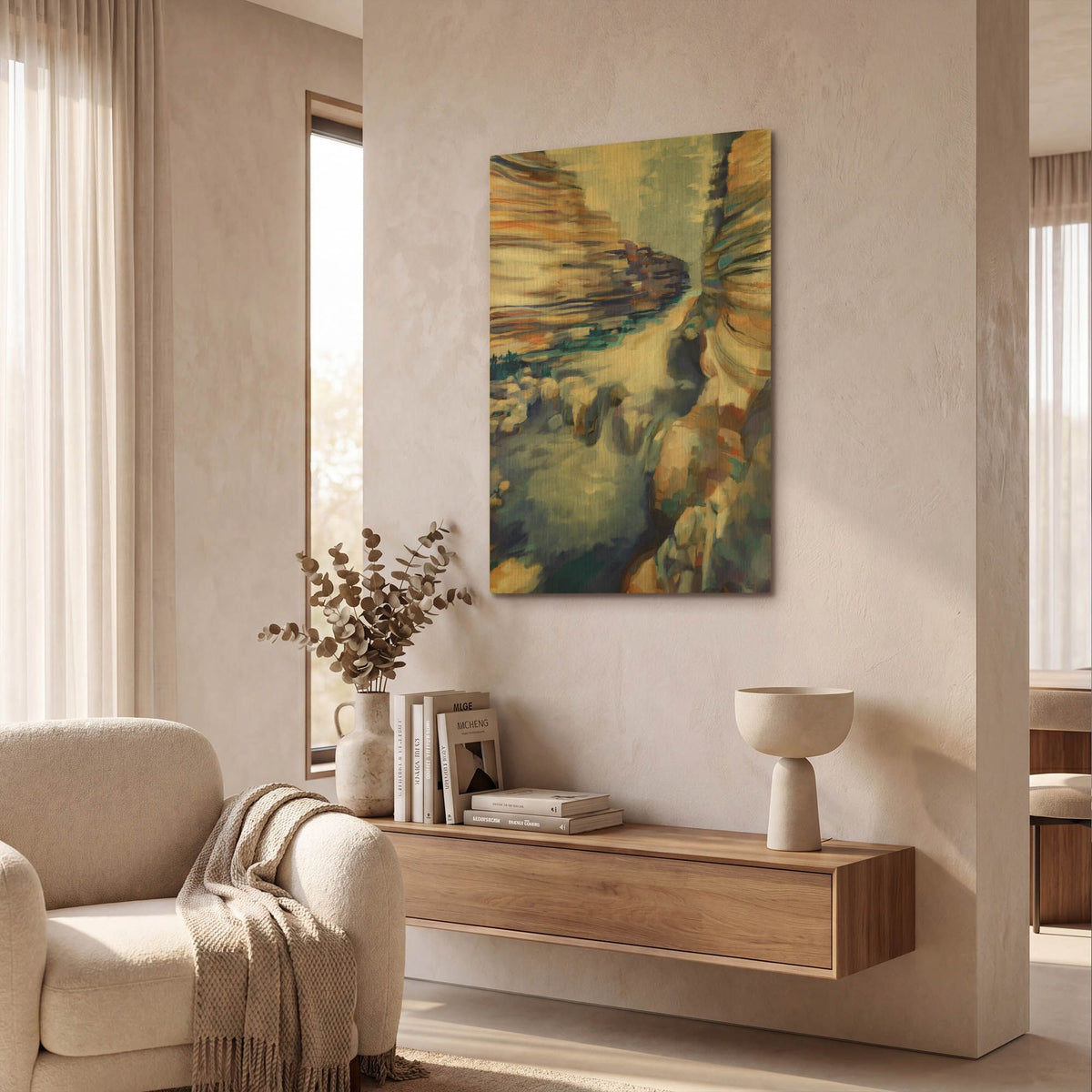 'Havasu Blue' By Louise Montillio Gold Metal Wall Art