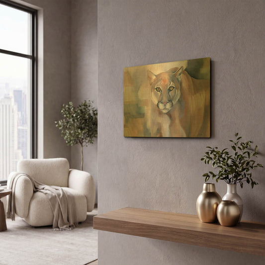 'Big King Kitty' By Louise Montillio Gold Metal Wall Art