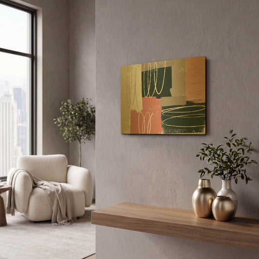 'Neopolitan' By Delores Naskrent Gold Metal Wall Art