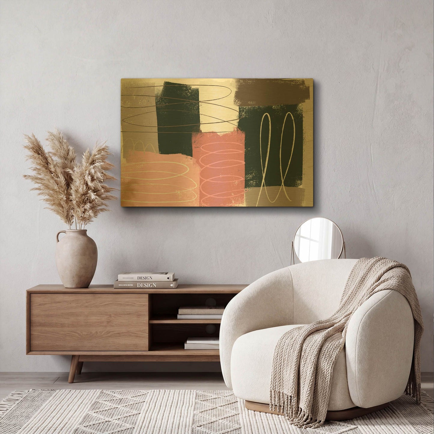 'Sassy Sundae' By Delores Naskrent Gold Metal Wall Art