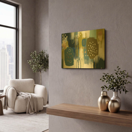 'Santapaulia' By Delores Naskrent Gold Metal Wall Art
